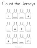 Count the Jerseys Coloring Page