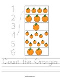 Count the Oranges Worksheet