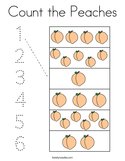 Count the Peaches Coloring Page