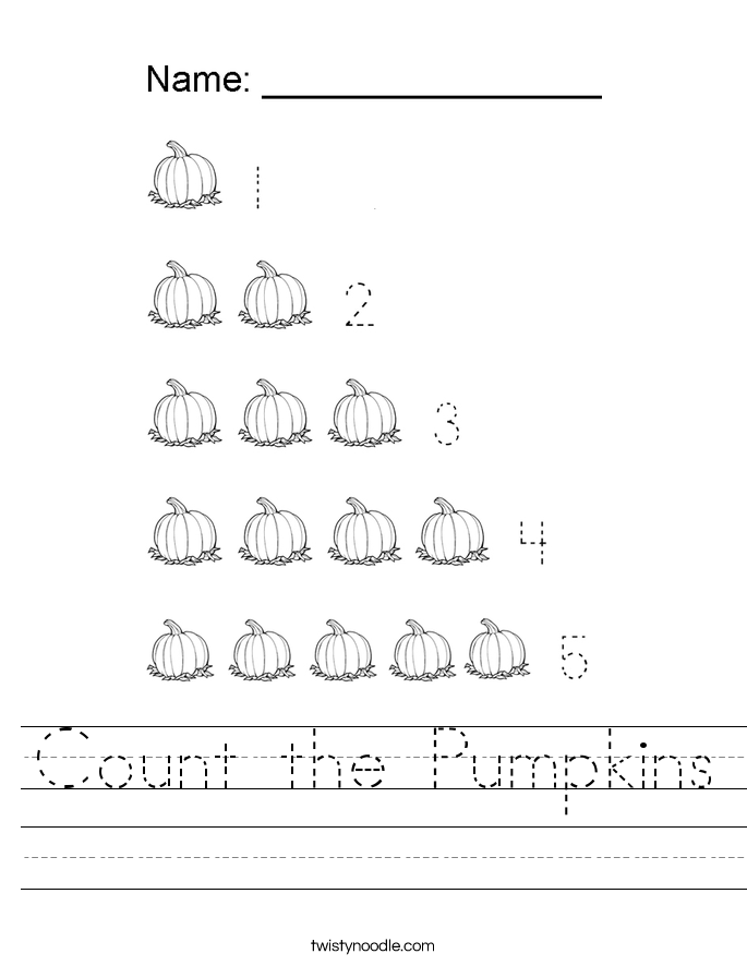Count the Pumpkins Worksheet
