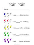 rain rain Coloring Page