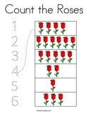 Count the Roses Coloring Page