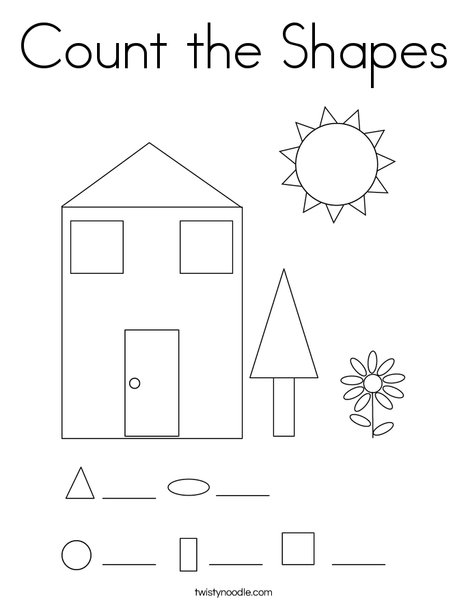 Count the Shapes Coloring Page