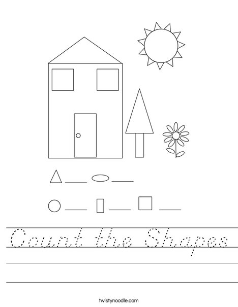 Count the Shapes Worksheet