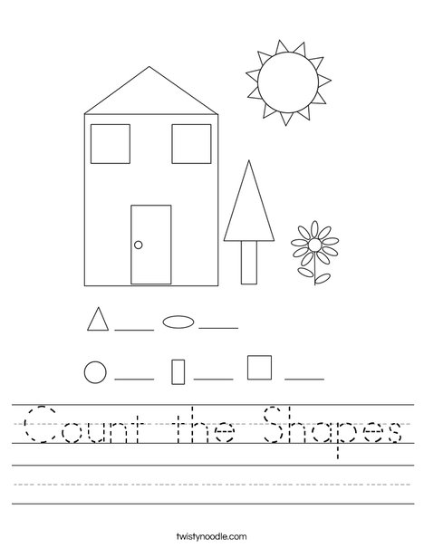 Count the Shapes Worksheet