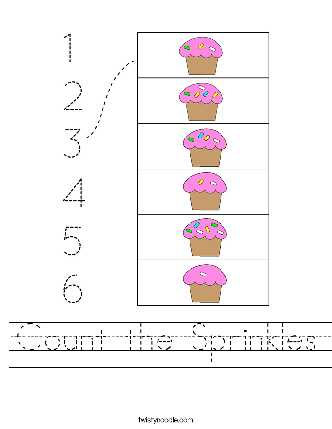 Count the Sprinkles Worksheet