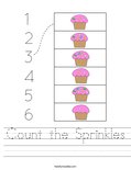 Count the Sprinkles Worksheet