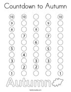 Countdown to Autumn Coloring Page