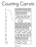 Counting Carrots Coloring Page