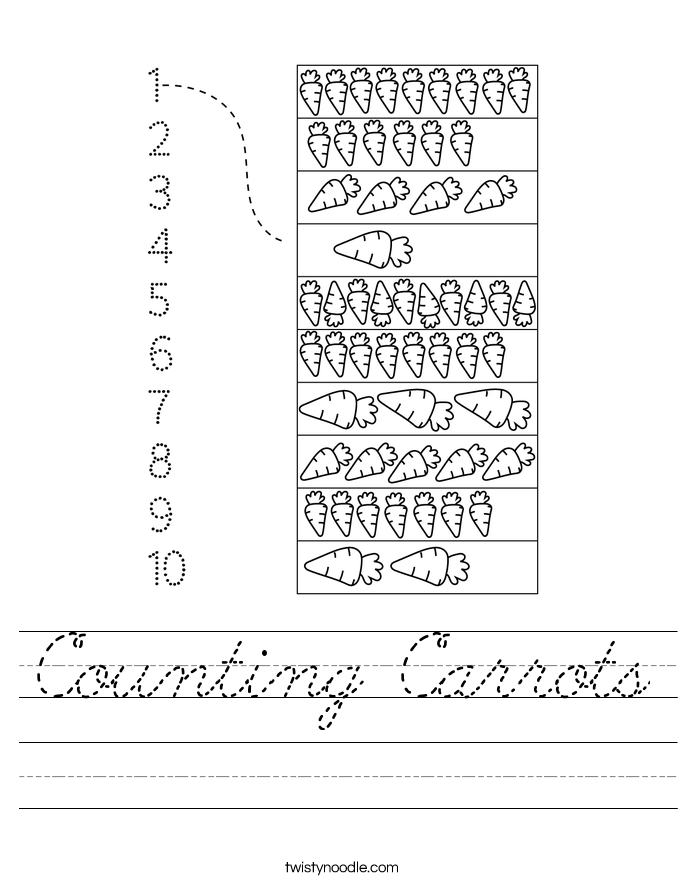 Counting Carrots Worksheet