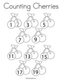 Counting Cherries Coloring Page