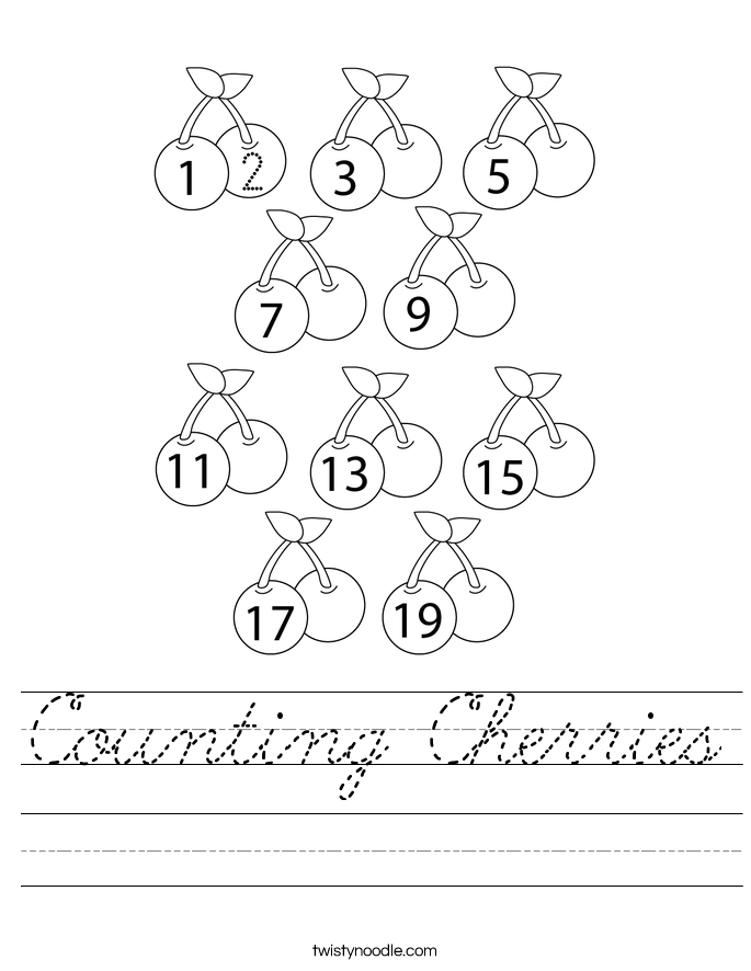 Counting Cherries Worksheet