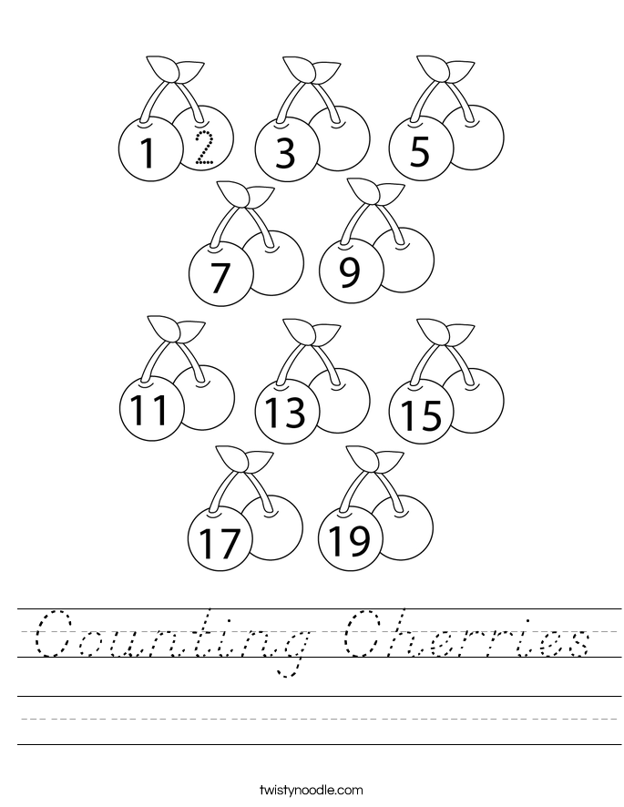 Counting Cherries Worksheet