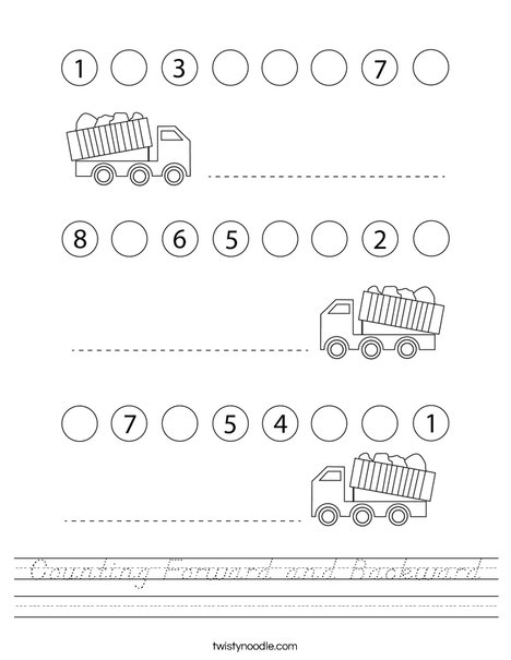 Counting Forward and Backward Worksheet