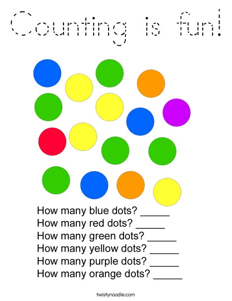 Counting is fun! Coloring Page