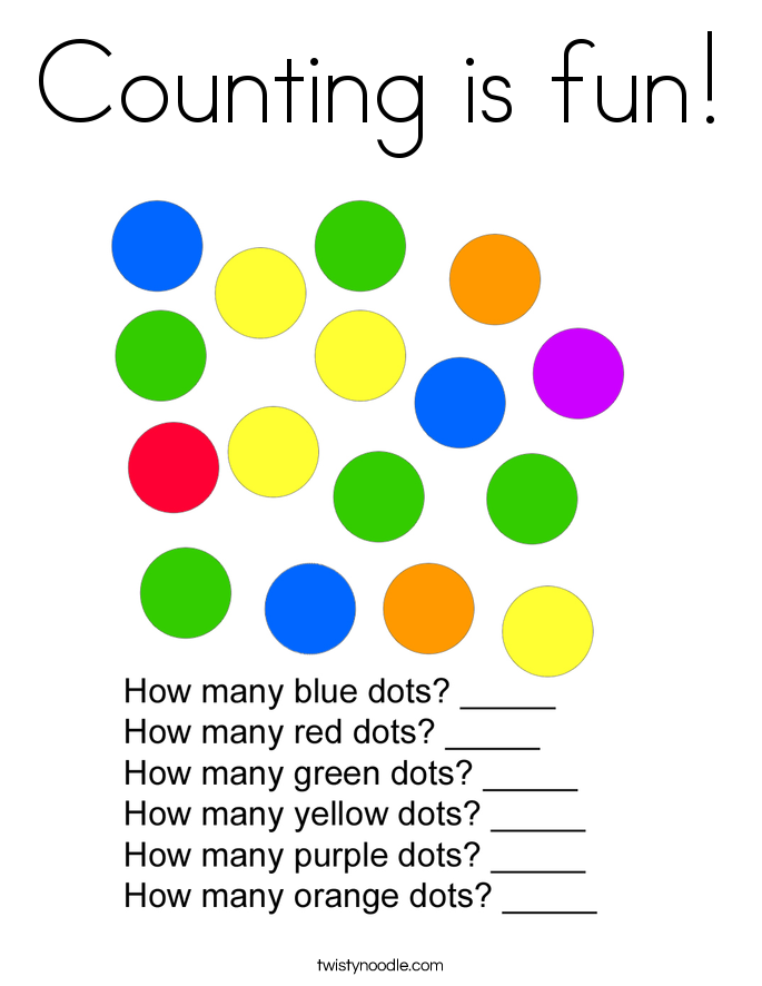 Counting is fun! Coloring Page