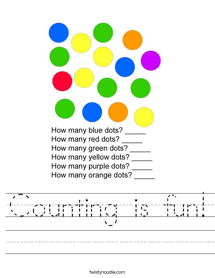 Counting is fun! Worksheet
