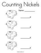 Counting Nickels Coloring Page