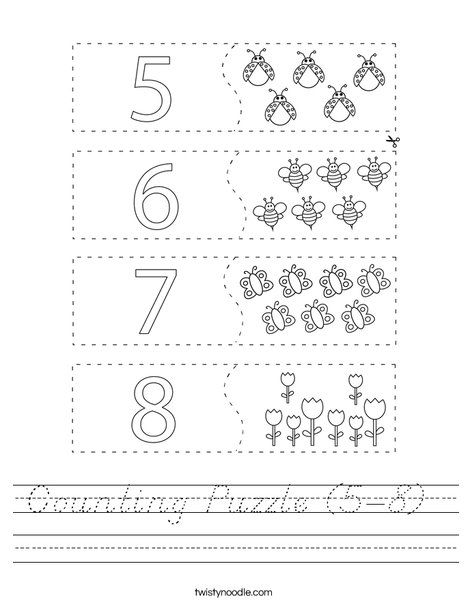 Counting Puzzle (5-8 Worksheet