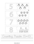 Counting Puzzle (5-8)  Worksheet