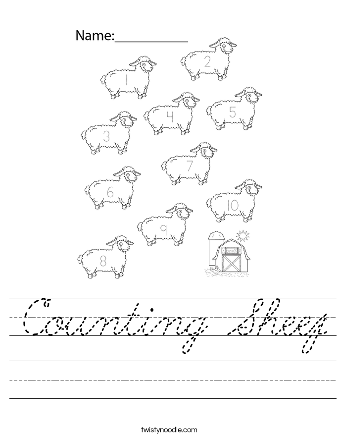 Counting Sheep Worksheet