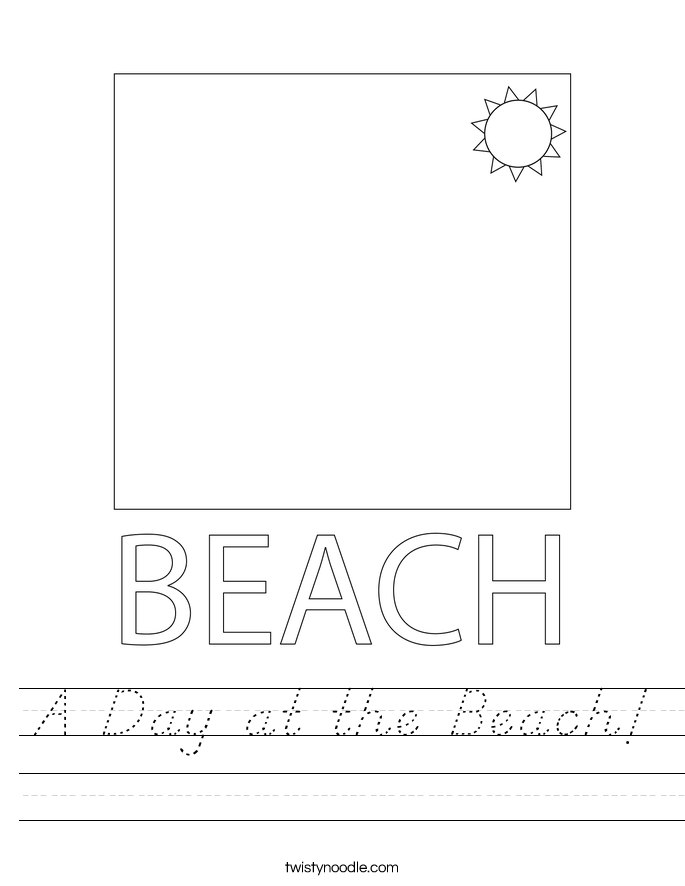A Day at the Beach! Worksheet