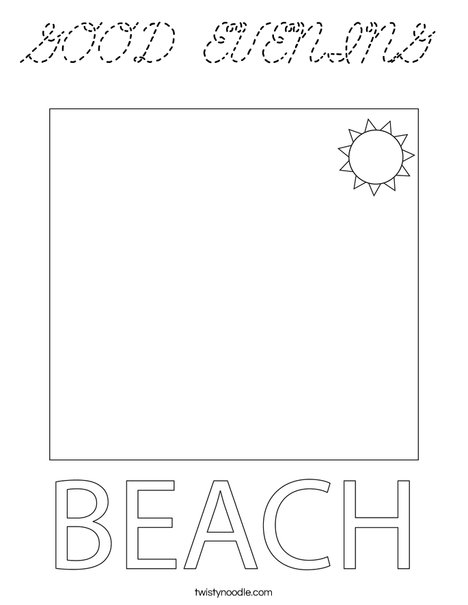 Couple at the Beach Coloring Page