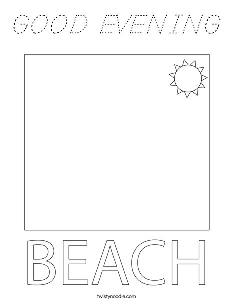 Couple at the Beach Coloring Page