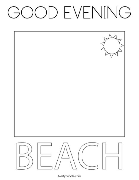 Couple at the Beach Coloring Page