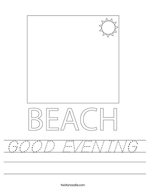 Couple at the Beach Worksheet