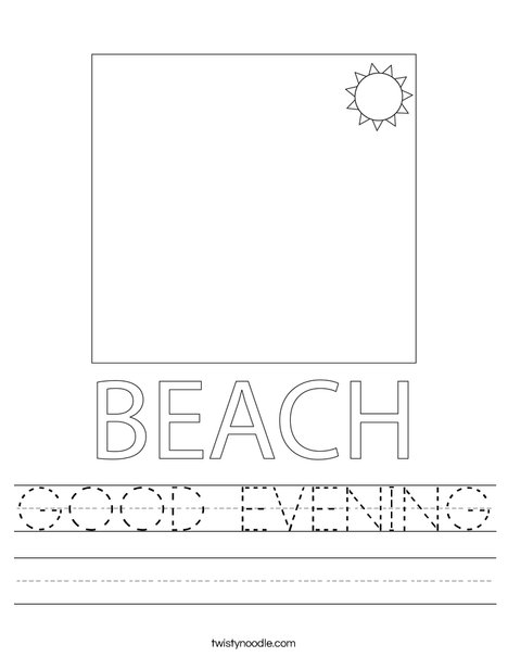 Couple at the Beach Worksheet