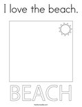 I love the beach.Coloring Page