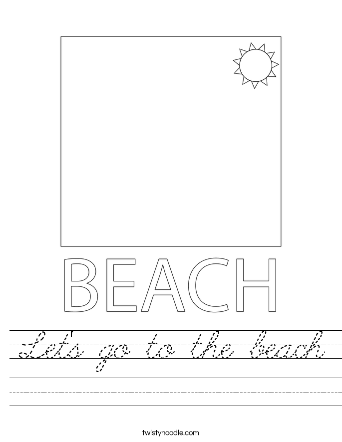 Let's go to the beach Worksheet