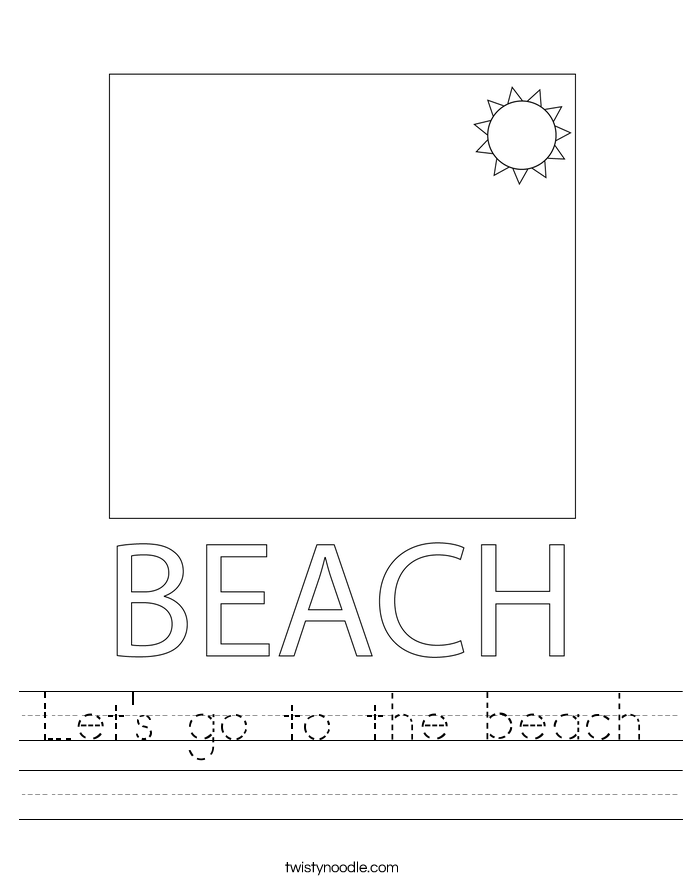 Let's go to the beach Worksheet