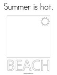 Summer is hot. Coloring Page