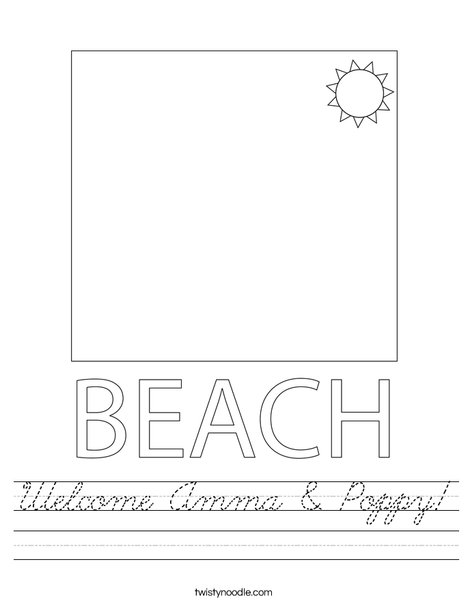 Couple at the Beach Worksheet