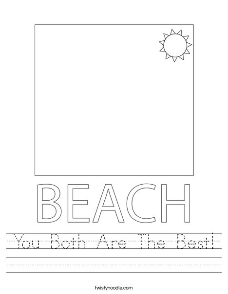Couple at the Beach Worksheet