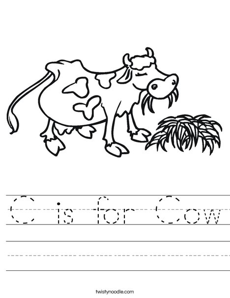 Cow Chewing Worksheet