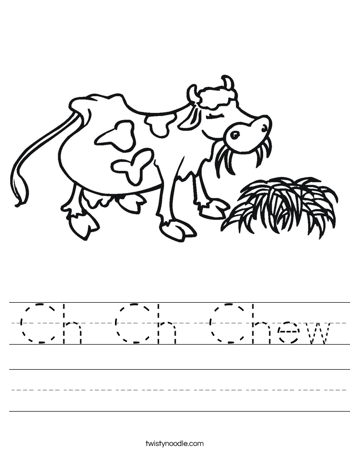 Ch Ch Chew Worksheet