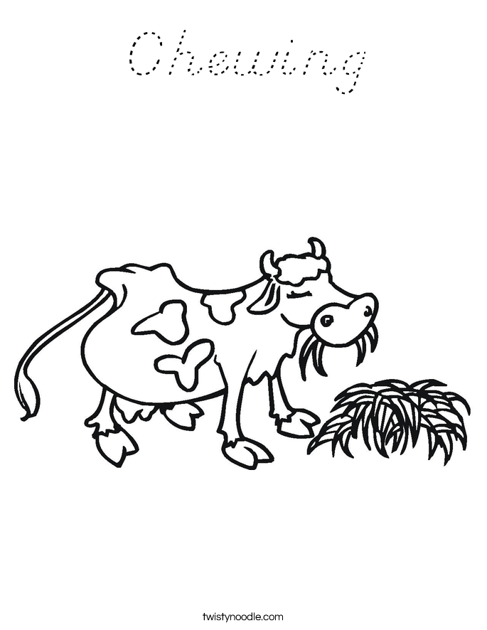 Chewing Coloring Page