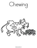 Chewing Coloring Page