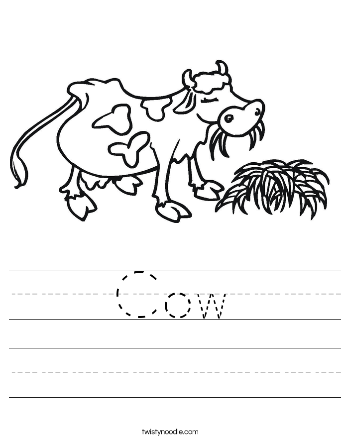 Cow Worksheet