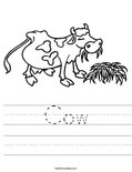 Cow Worksheet