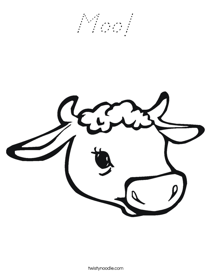Moo! Coloring Page