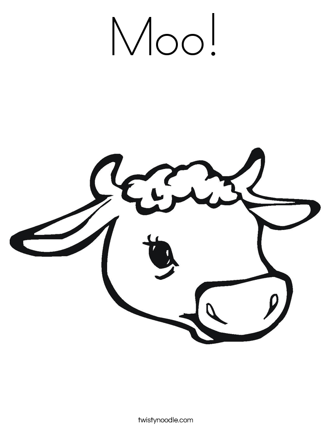 Moo! Coloring Page