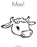 Moo Coloring Page