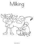 Milking Coloring Page