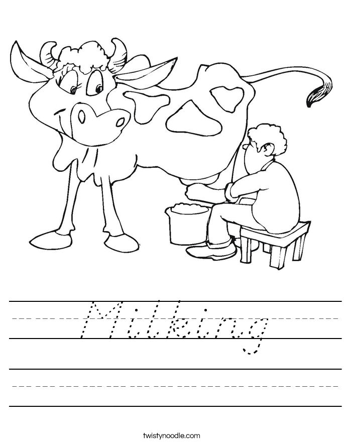 Milking Worksheet