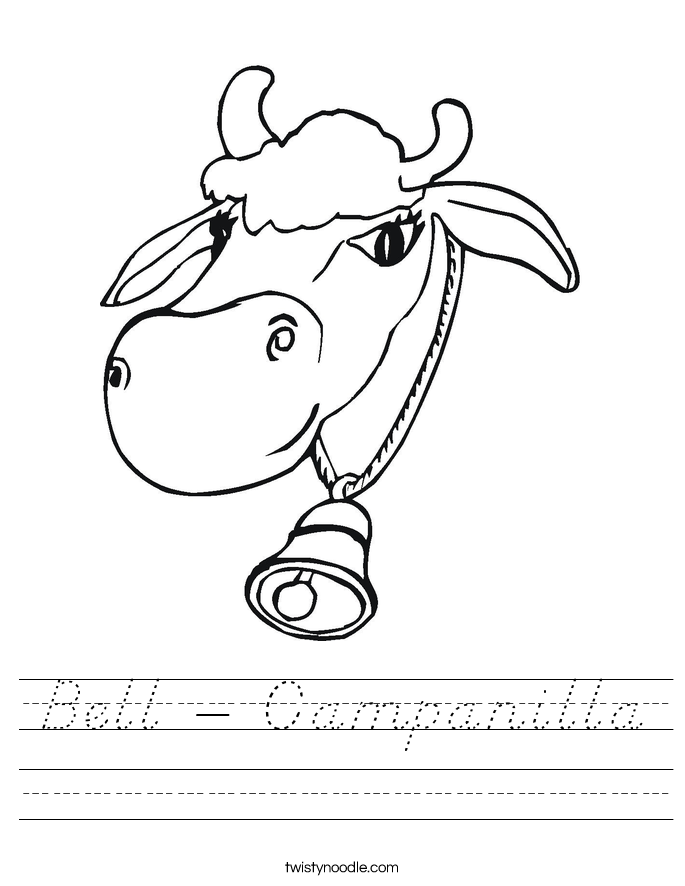 Bell - Campanilla Worksheet