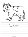 Cow Worksheet
